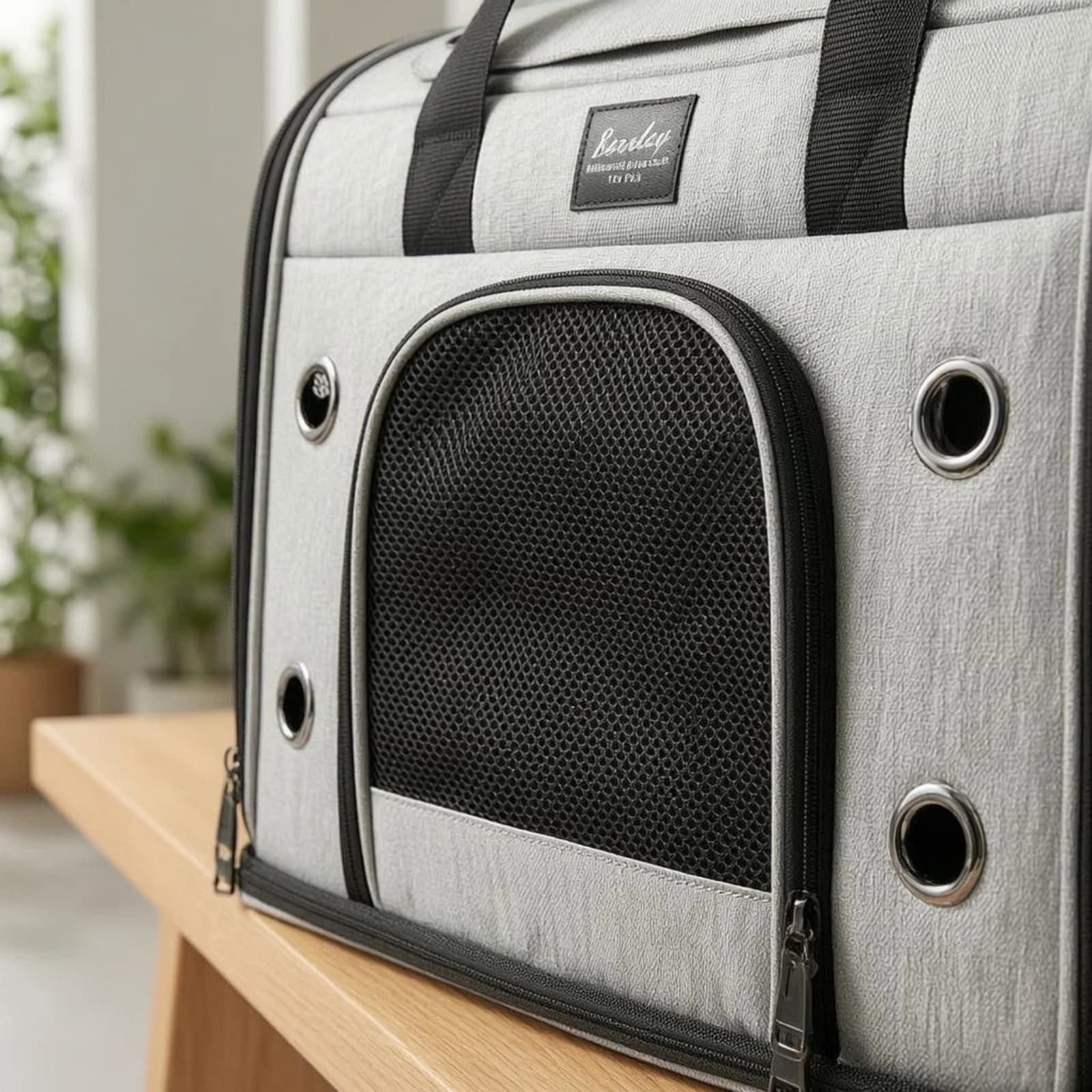 Soft-Sided Pet Carrier Side Pocket Mesh Pet Carrier Long-Lasting Material Lightweight
