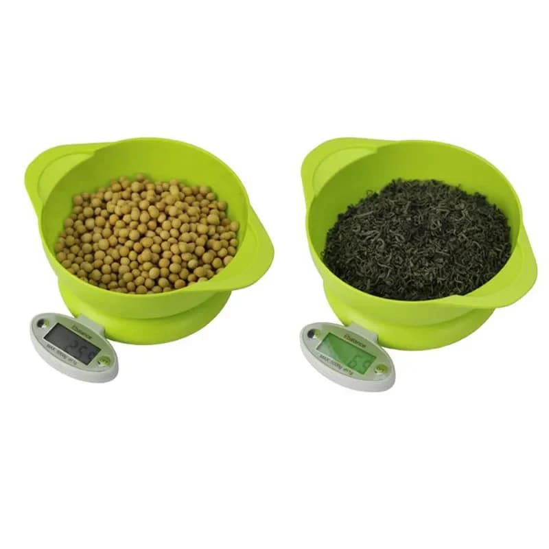 Bilancia da cucina digitale portatile da 5 kg, bilancia elettronica di precisione 5000g/1g per alimenti e dieta, strumento da cucina con vassoio