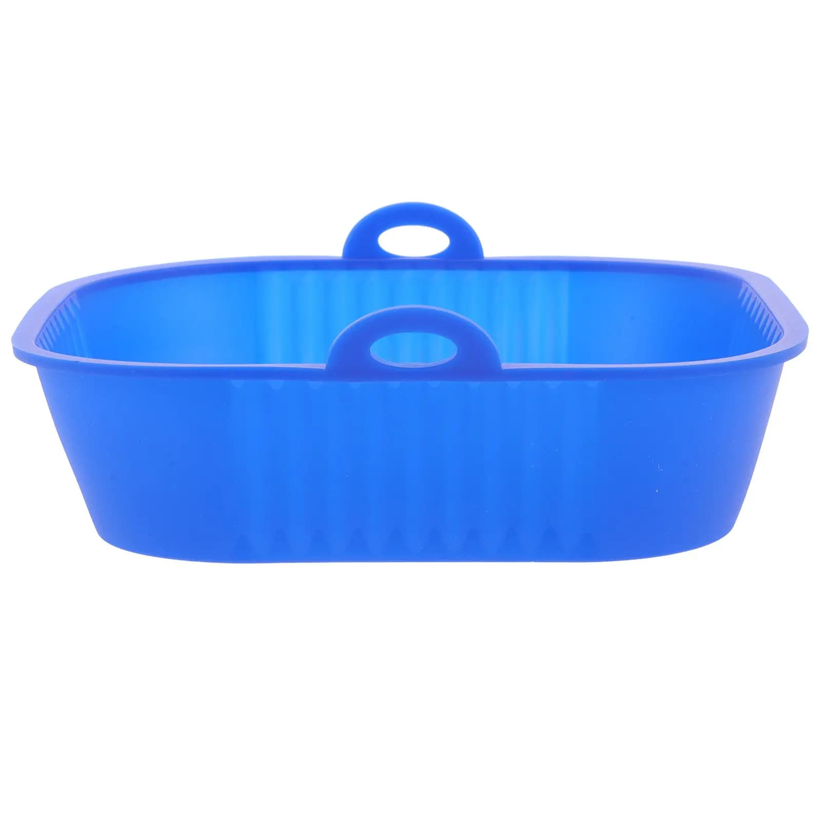 Inserto Pieghevole in Silicone per Friggitrice ad Aria, Teglia Antiaderente con Doppio Manico, Cestello Riutilizzabile per Forno e Microonde