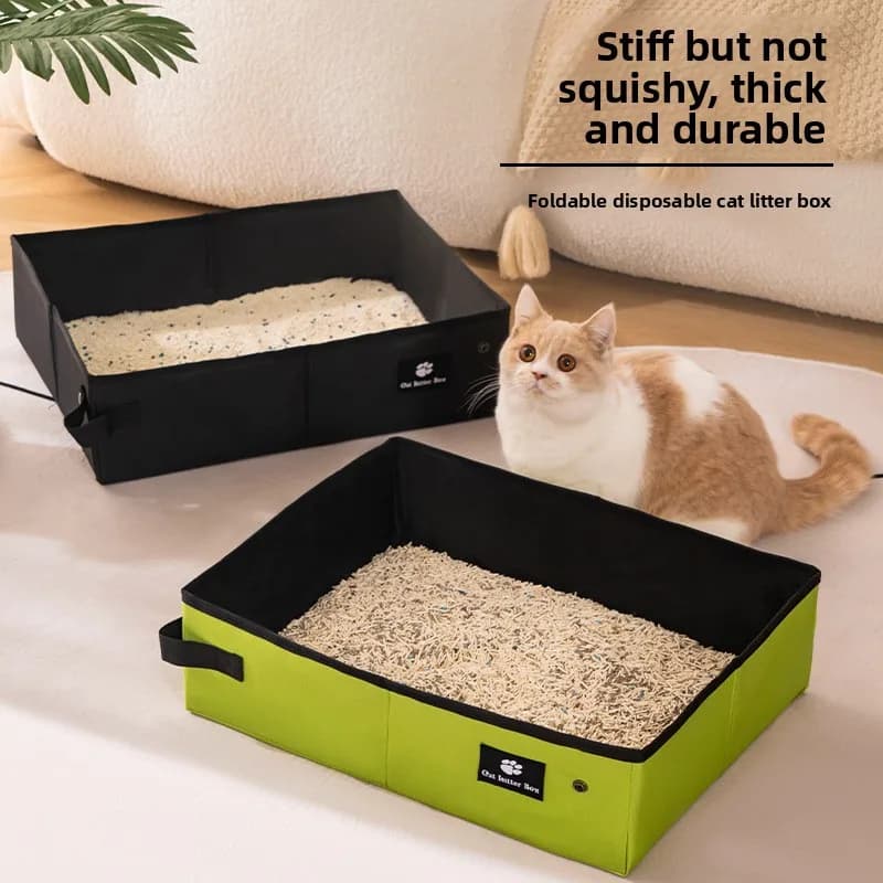 Nuovo semplice lettiera portatile usa e getta per gatti, pieghevole per toilette da viaggio all'aperto, lettiera per gatti, forniture per gatti