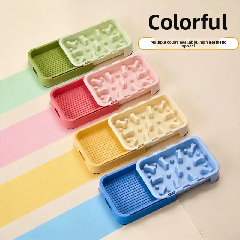 Pet Slow Food Tableware Dry and Wet Partition Anti-choking Slow Food Bowl Pet Food Utensils Anti-overturning Dog Bowl