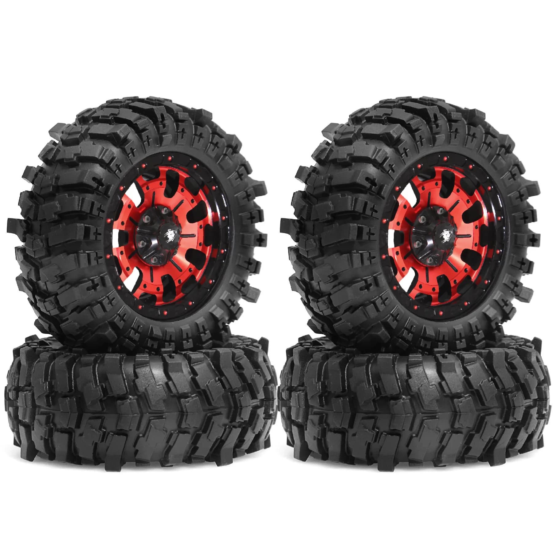 Ruote Beadlock in metallo 88MM Pneumatici per 1/12 Crawler Car MJX Hyper Go H12Y + Axial SCX10 90046 AXI03007 Tamiya CC01 D90