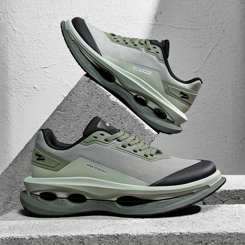 Scarpe da corsa con imbottitura ad aria da uomo, scarpe sportive in mesh traspirante, scarpe sportive casual antiscivolo per esterni, scarpe sportive da passeggio