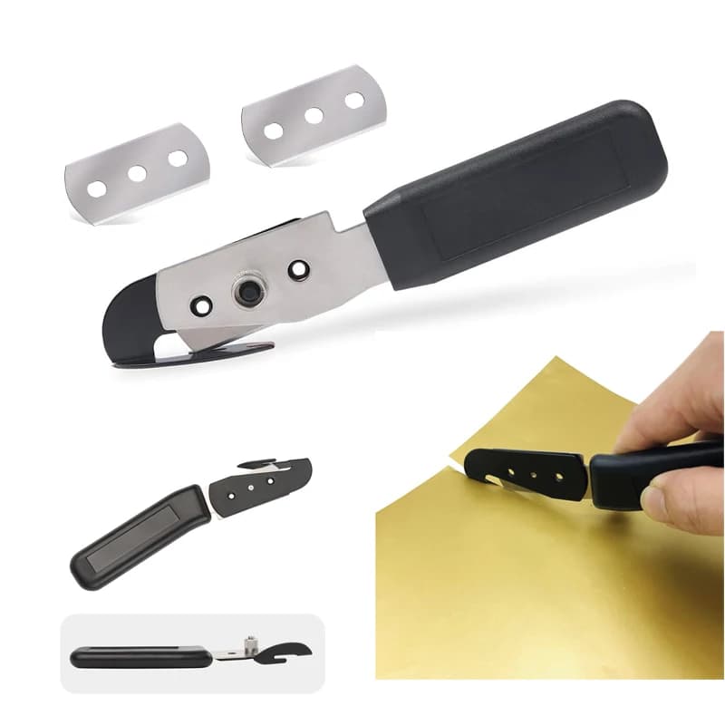 Coltello per avvolgere l'auto Coltello per taglierina per carta da imballaggio in vinile Coltello per taglierina per auto in fibra di carbonio Adesivo per coltello da taglio Pellicola per taglierina di sicurezza in vinile