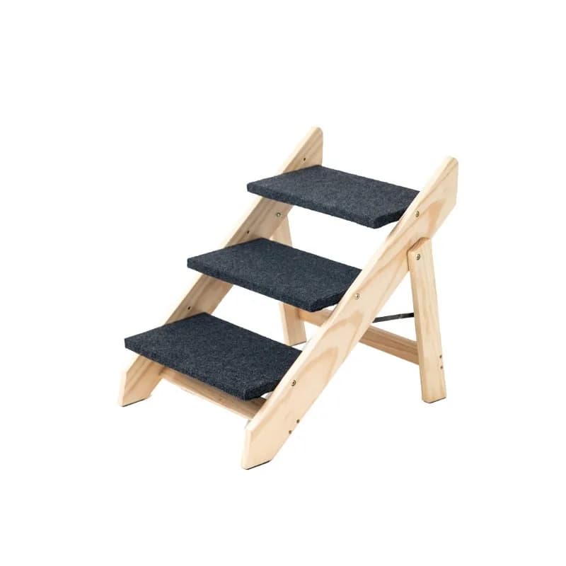 Scale e rampa pieghevoli per animali domestici a 3 livelli per cani e gatti fino a 110 libbre Scala portatile per gradini in legno per supporto articolare per auto da letto Facile da riporre