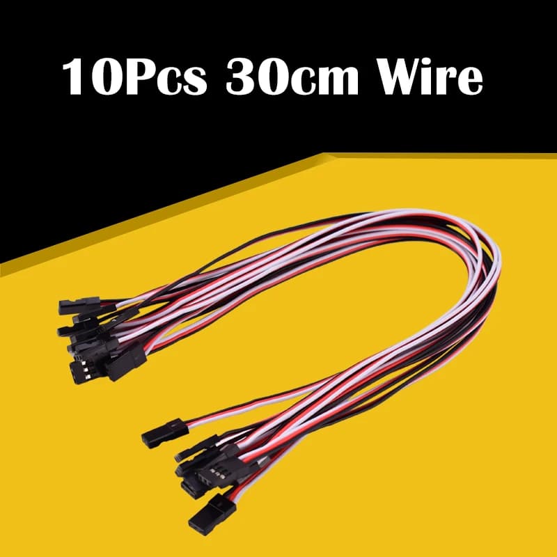 Cavo di prolunga servo da 10 pezzi 300mm 30cm per RC Futaba JR maschio a maschio connettore cavo da 30 cm