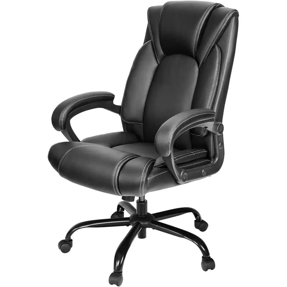 Sedia da Ufficio Ergonomica con Pelle Resistente all'Idrolisi per 5 Anni e Supporto a Molla