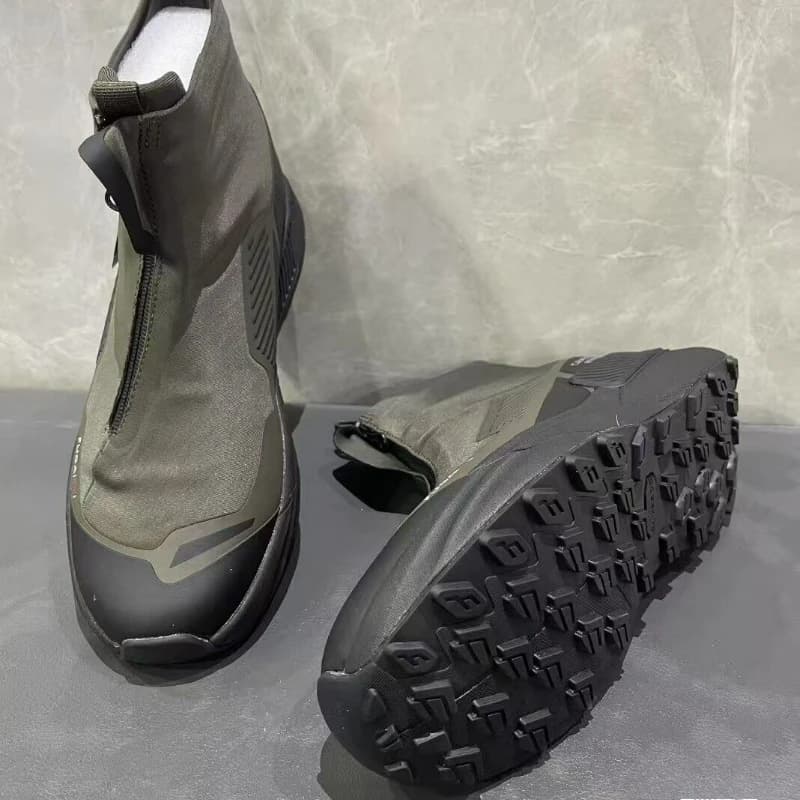 2026 New Arrival Hiking Shoes Men Women Black Green Trekking Boots Unisex Anti Slip Trekking Shoes Couples Zipper Walking Shoes