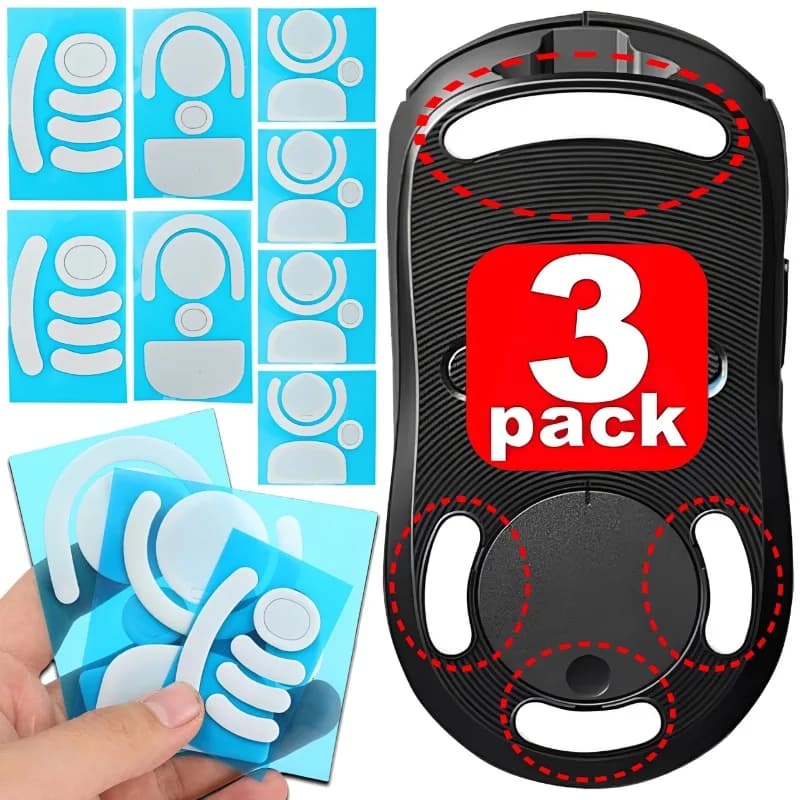 1-3 Pezzi Pattini per Mouse Wireless Resistenti all'Usura, Piedini di Scorrimento Fai-da-te per Mouse, Versione ICE Control Speed, Adatti per Mouse da Gaming Logitech