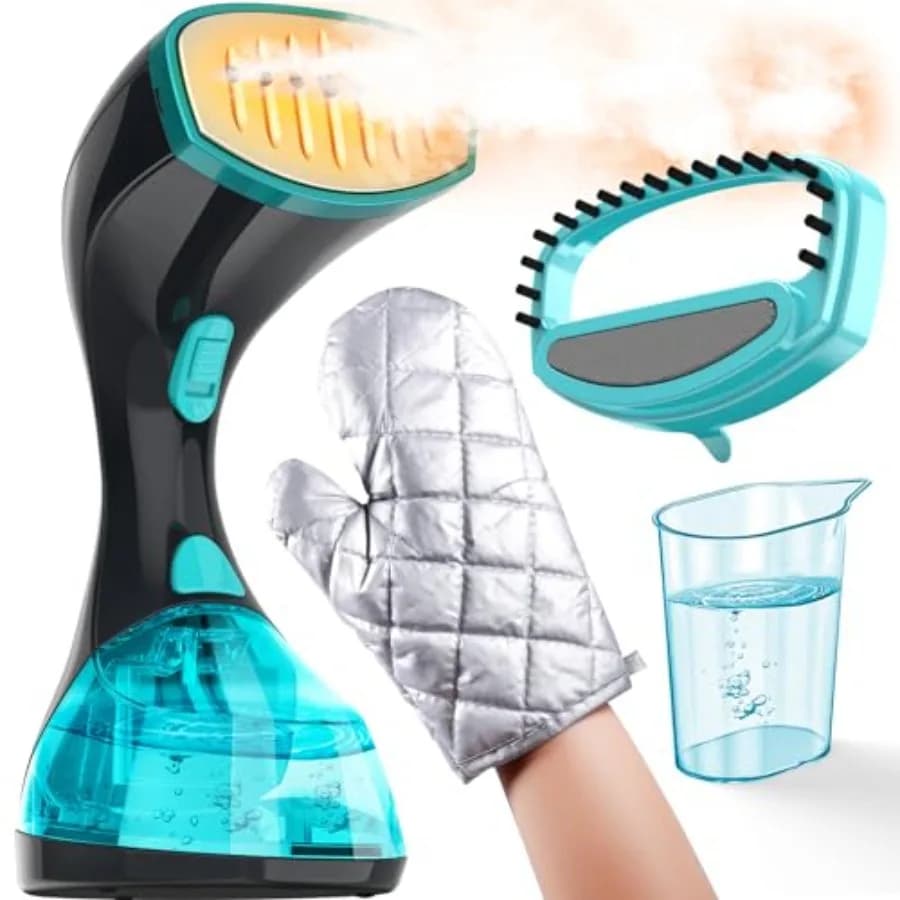 15s Fast Heat-Up and 1800W Powerful Steamer for Clothes with 3 Modes and 300ml Water Tank Portable Clothes Steamer Iron with He