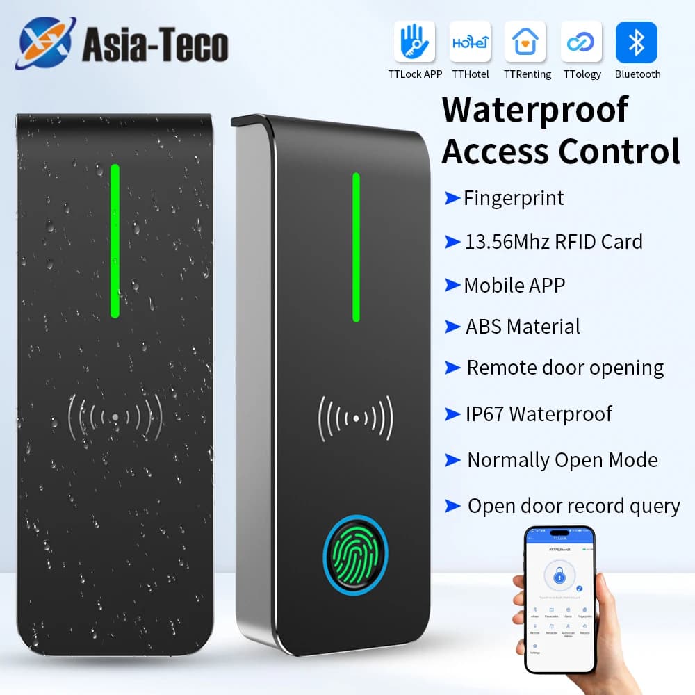 Metodi di Sblocco Multipli, Carta RFID, App TTLOCK, NFC, Bluetooth, Controllo Accessi Impermeabile per Varie Applicazioni in Diversi Scenari