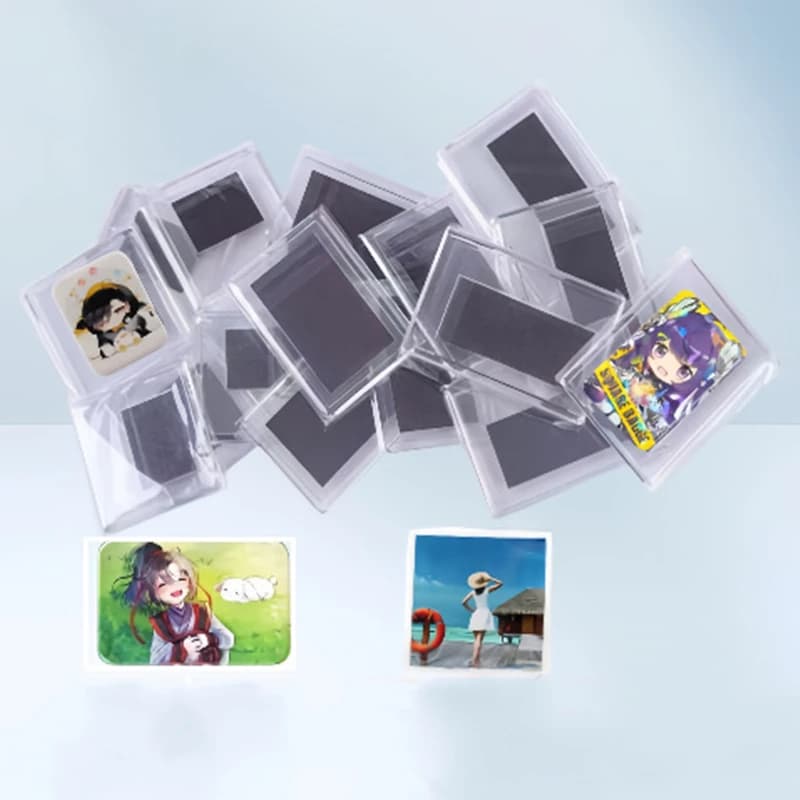10-50PC Clear Magnet Photoes Holders Acrylic Refrigerator Magnetic Display Frames Office DIY Insert Photo Picture Storage Holder