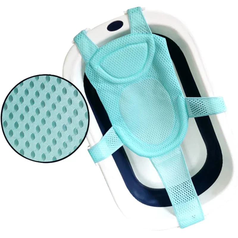 vvocci Newborn Pillow Seat Cushion Cross Adjustable Bathtub-shaped Anti-slip Baby Bath Net Mat Children Shower Cradle Bed Seat