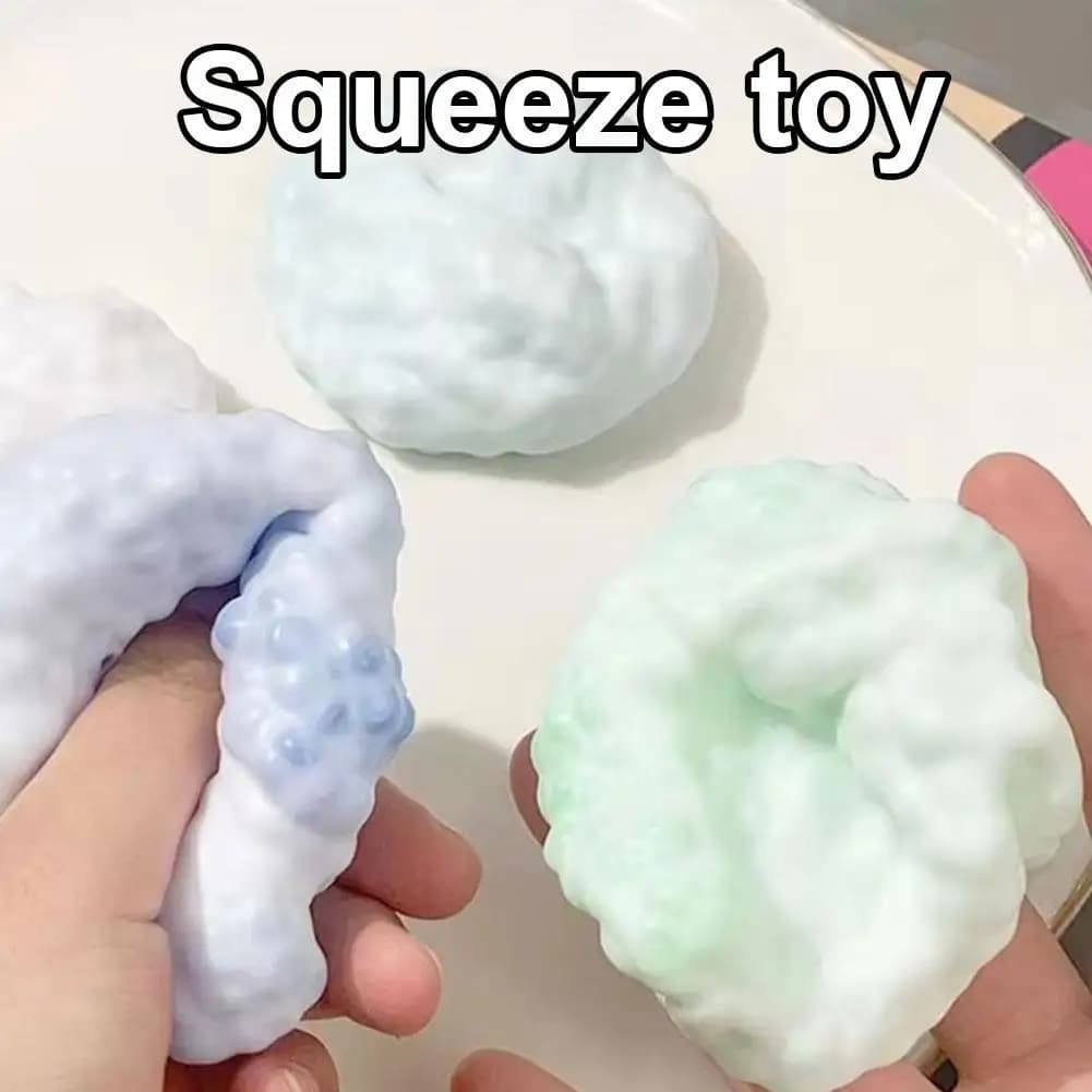 Palla Squishy a Lenta Risalita Effetto Ghiaccio Ultra Sottile Super Morbida Appiccicosa Giocattolo Sensoriale Antistress Fidget Decompressione per Bambini, Adolescenti e Adulti