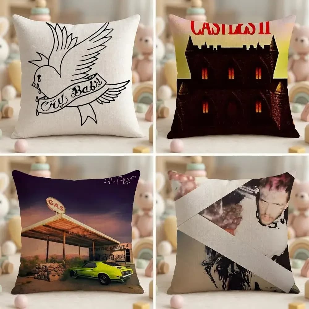 Rap Artist L-Lil PeepS Cushion Cover Ultra Soft Throw Pillow Cover Skin Friendly for Sofa Bed Home Decor Gift