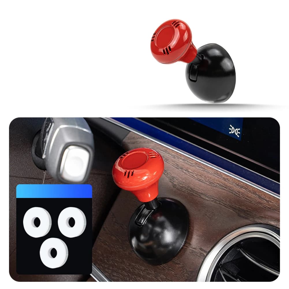 Car Joystick Starter One-Button Start Rocker Decor Button Key Protection Cover Car Perfume With Three Flavors Of Perfume Tablet