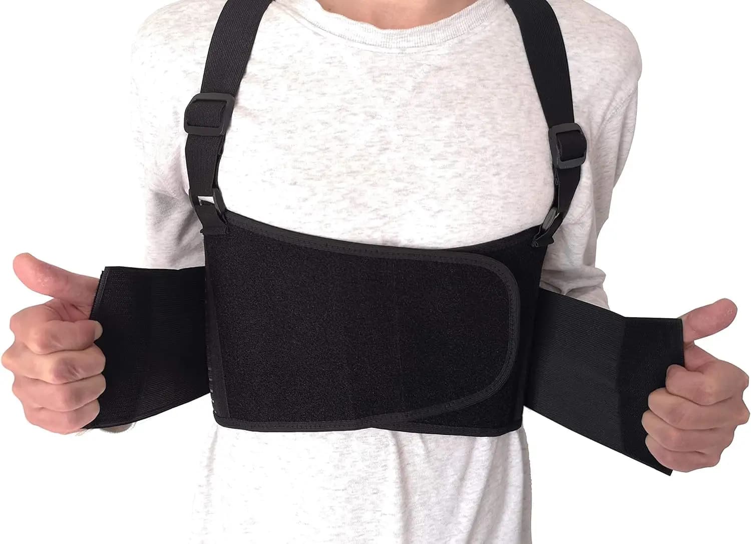Supporto per Costole e Torace, Fascia per Costole Traspirante per Costole Lesionate o Conturate, Protezione per Lesioni al Sterno, Distorsioni delle Costole, Dolore Muscolare (XL)