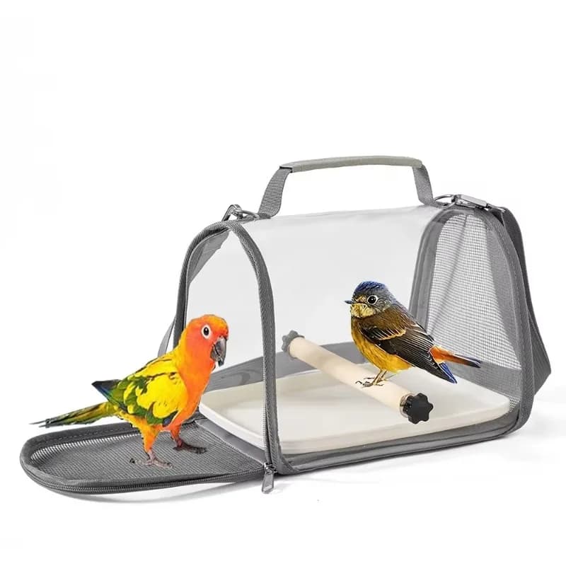 Zaino Pieghevole Portatile per Uccelli con Chiusura a Cerniera, Trasportino per Pappagalli, Piccioni e Altri Piccoli Animali Domestici