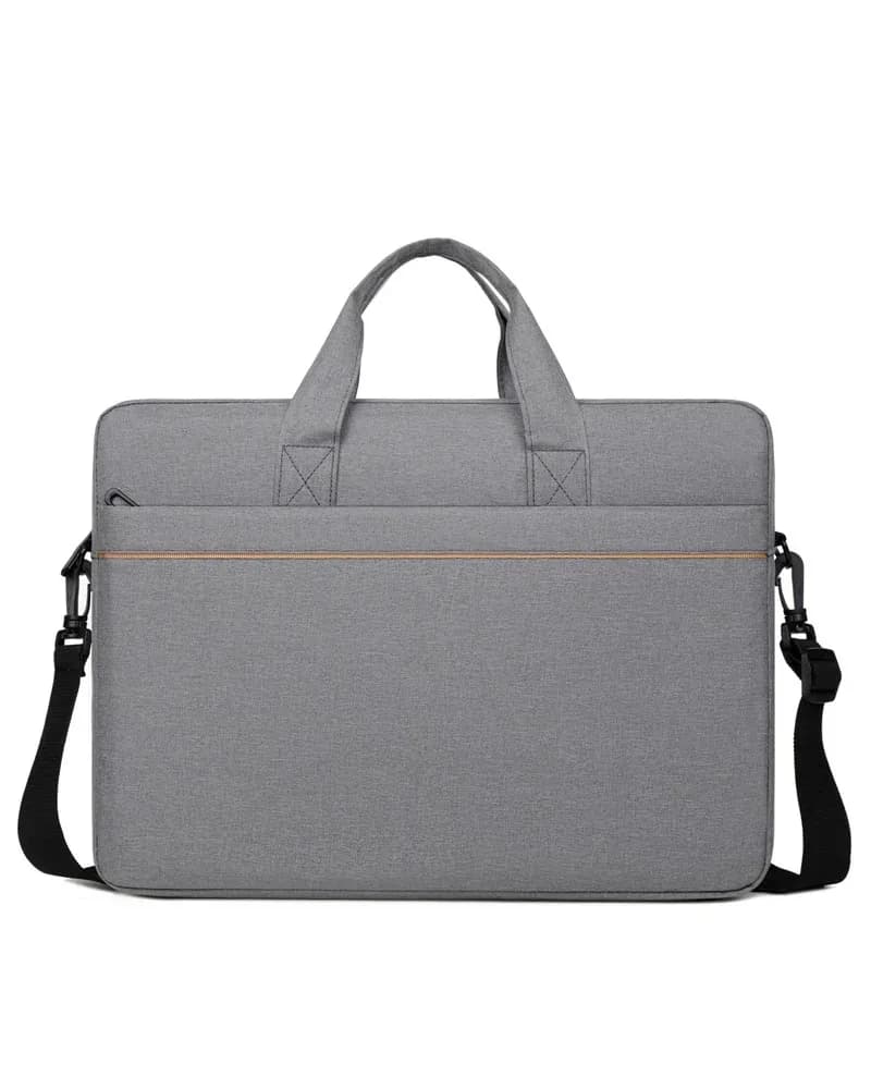 Borsa per Laptop Grigia 13 14 15.6 Pollici, Custodia per Notebook con Cinghia per Trolley, Resistente all'Acqua in Tessuto Oxford, Valigetta Portatile per Affari