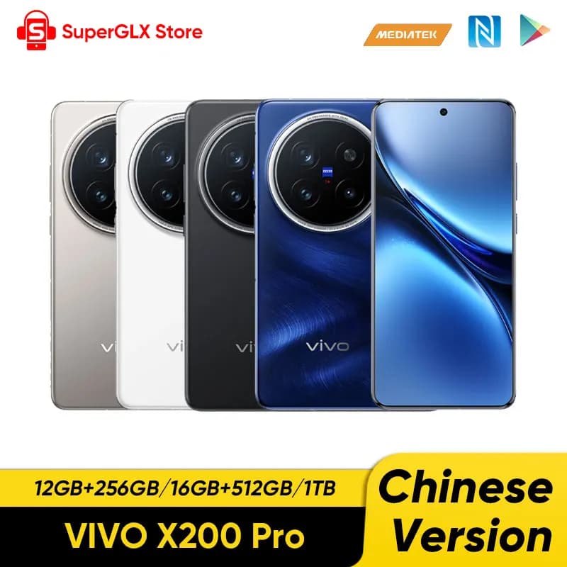 VIVO X200 Pro Versione cinese 5G Dimensity 9400 CPU AMOLED da 6,78 pollici 120HZ Schermo 6000mAh 90W Caricatore Flash OTA NFC 50MP fotocamera