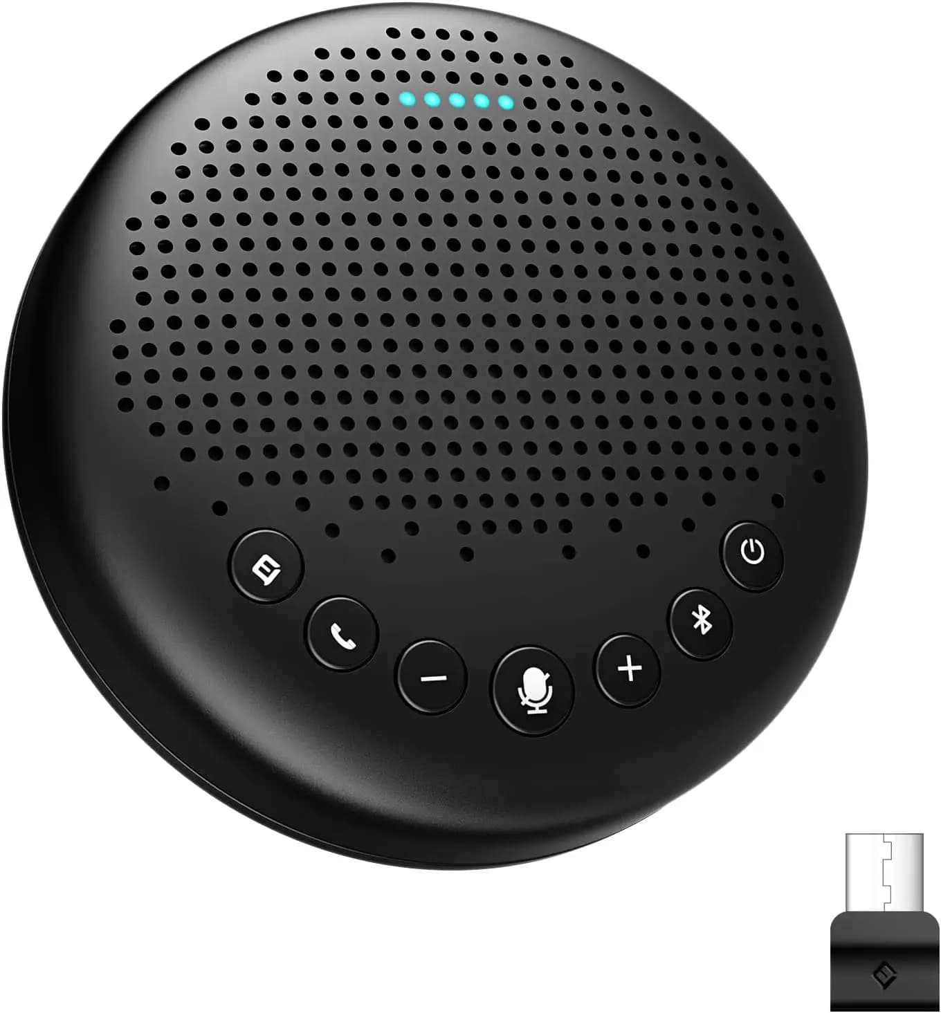 360 ° Altoparlante per Conferenze con Rilevamento Vocale e Riduzione del Rumore, Vivavoce USB Bluetooth per 8 Persone con Collegamento a Catena fino a 16 Dispositivi