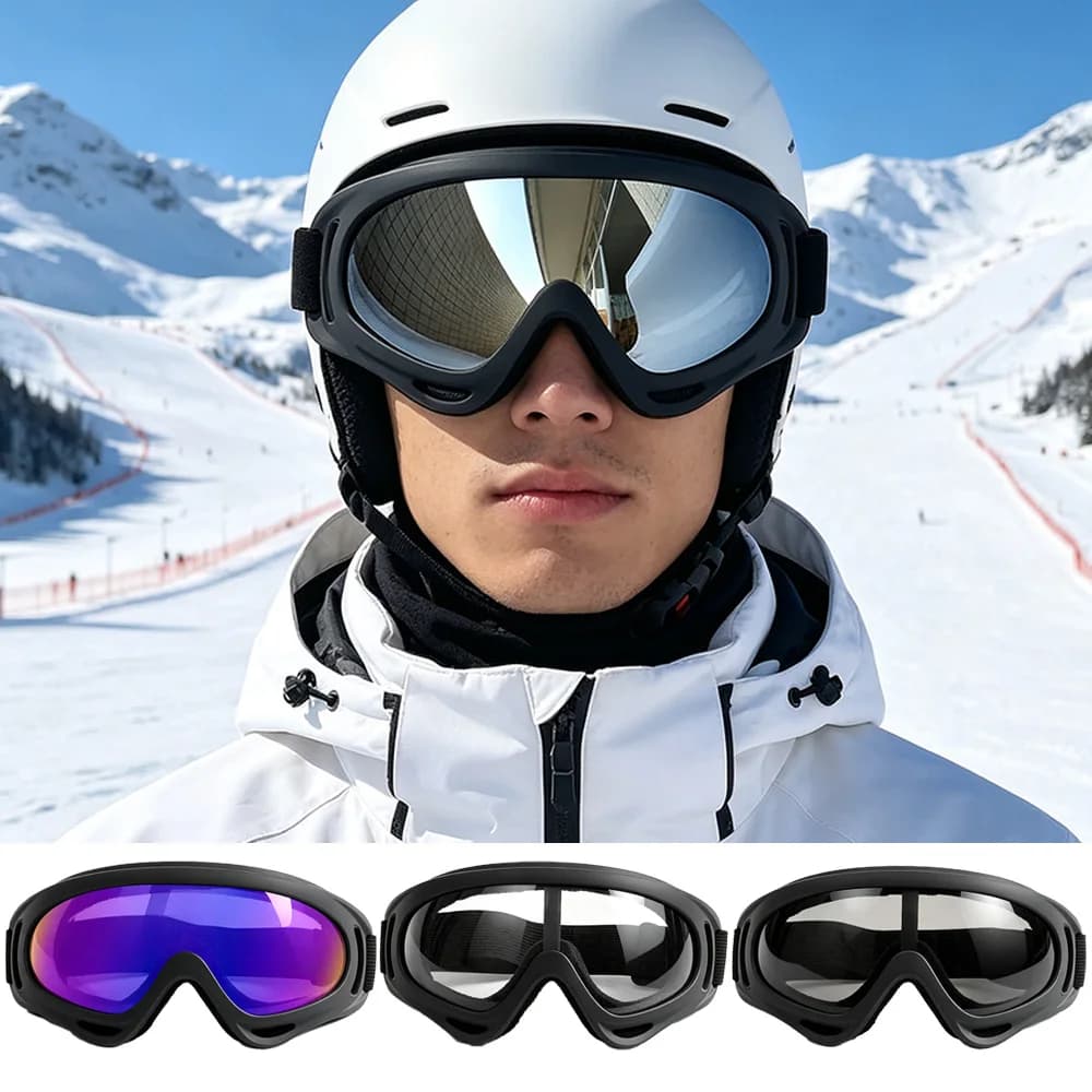 Adjustable Strap Protective Goggles For Ski Touring Snowboarding ATV Off-Road Tactical Paintball For Myopia Adults