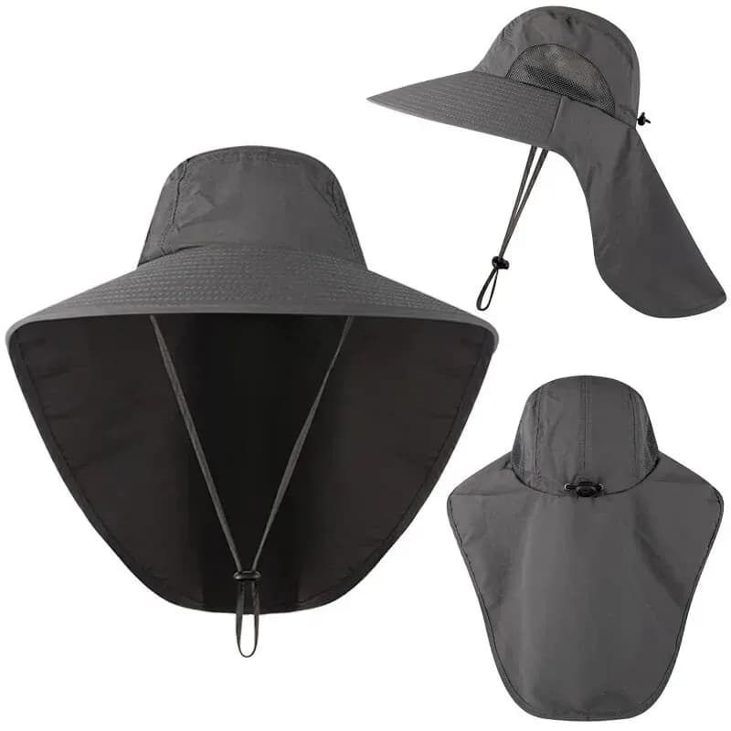 Cappelli da Baseball a tesa larga per donna e uomo Sun Defender Cooling Neck Guard Safari Cap per escursionismo pesca cappello all'aperto con patta