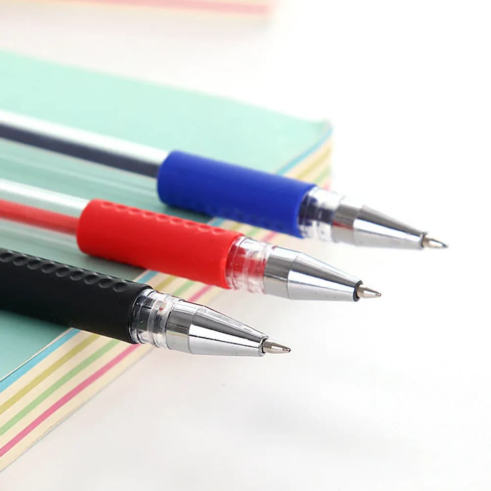 Set di 12 Penne a Sfera con Inchiostro Gel 0.5mm, Impugnatura Ergonomica Antiscivolo per Scrittura Senza Sforzo, per Scuola, Ufficio, Studio e Casa