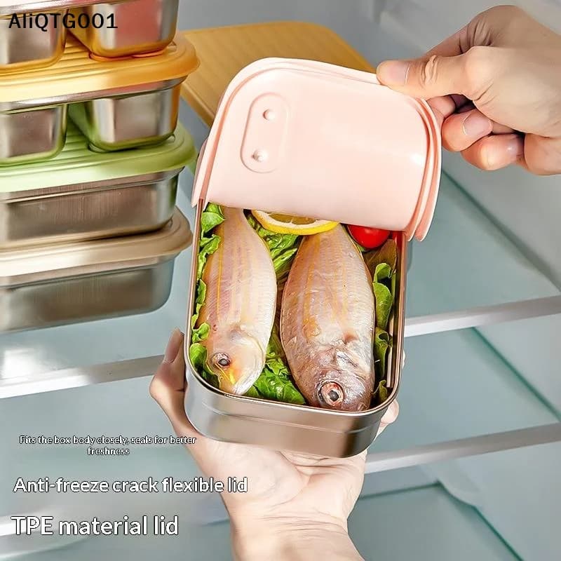 Contenitore per Pranzo in Acciaio Inox Riutilizzabile, Portatile 304, Ermetico e Sigillato, Bento per Studenti e Lavoratori d'Ufficio, Contenitore per Frutta e Insalata