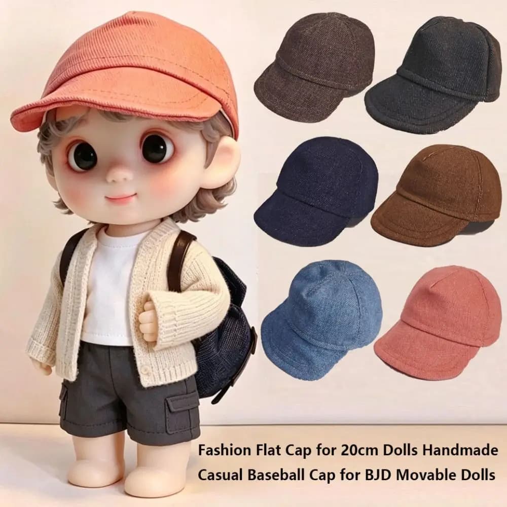 New Fashion Flat Cap 7 Colors DIY Movable Dolls Hat Handmade DIY Clothes Accessories for 20cm Dolls /for BJD Dolls