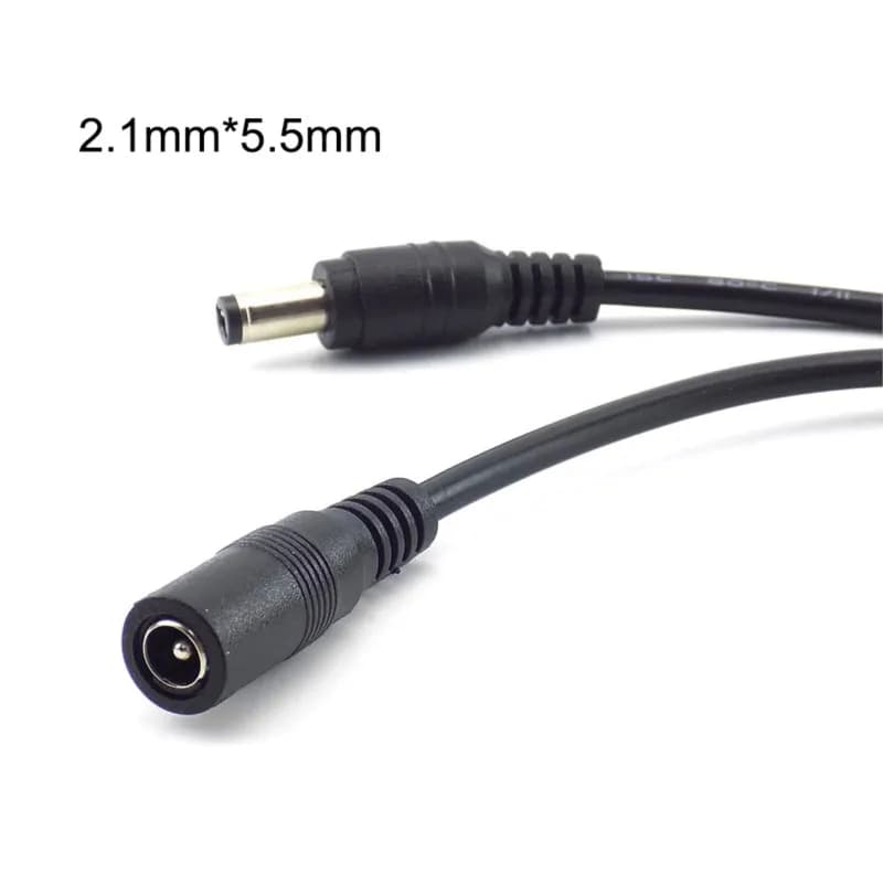 Cavo di prolunga con connettore DC femmina-maschio, adattatore di alimentazione 5V 12V, cavo con spina 5.5x2.1mm e jack 3.5x1.35mm per telecamera di sicurezza CCTV B1