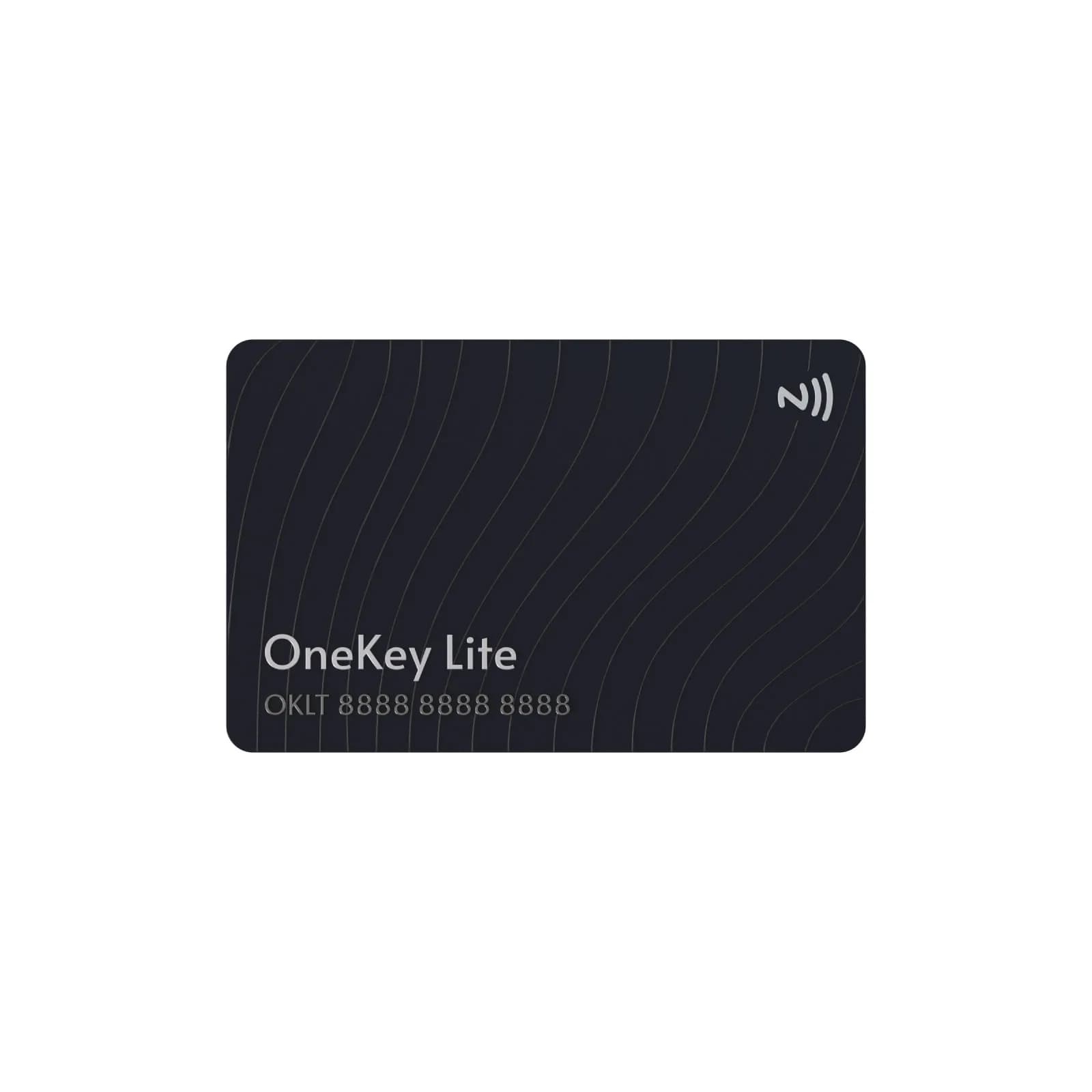 OneKey Lite: Scheda di Backup con Frase di Recupero, Chiave Privata NFC Portatile per Archiviazione a Freddo di Portafogli Software per Criptovalute