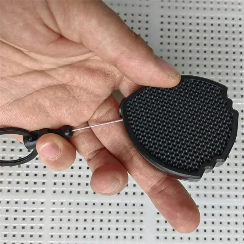 Anti-theft Metal Easy-to-pull Buckle Rope Elastic Keychain Sporty Retractable Key Ring Anti Lost Yoyo Ski Pass ID Card..