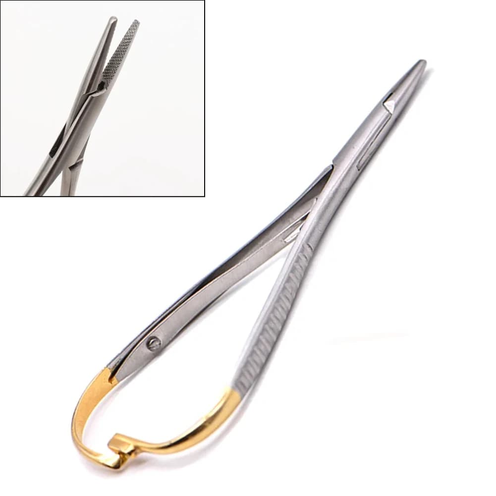 Dental Needle Holder Tweezers Orthodontic Instrument Stainless Steel Mathieu Needle Holder Tools Dentistry Instrument