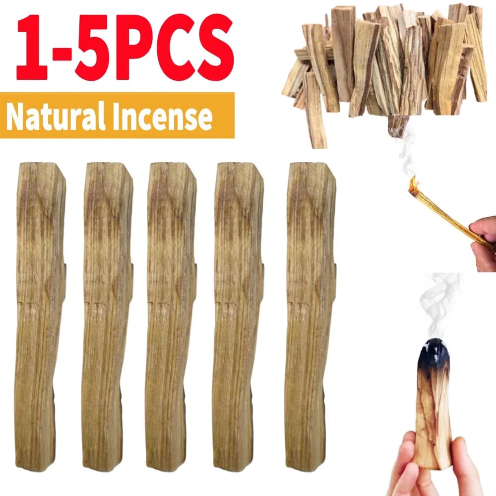 1-5 pezzi bastoncini di incenso naturale Palo Santo purificante guarigione antistress bastoncini aromatici profumati senza profumo soggiorno di casa