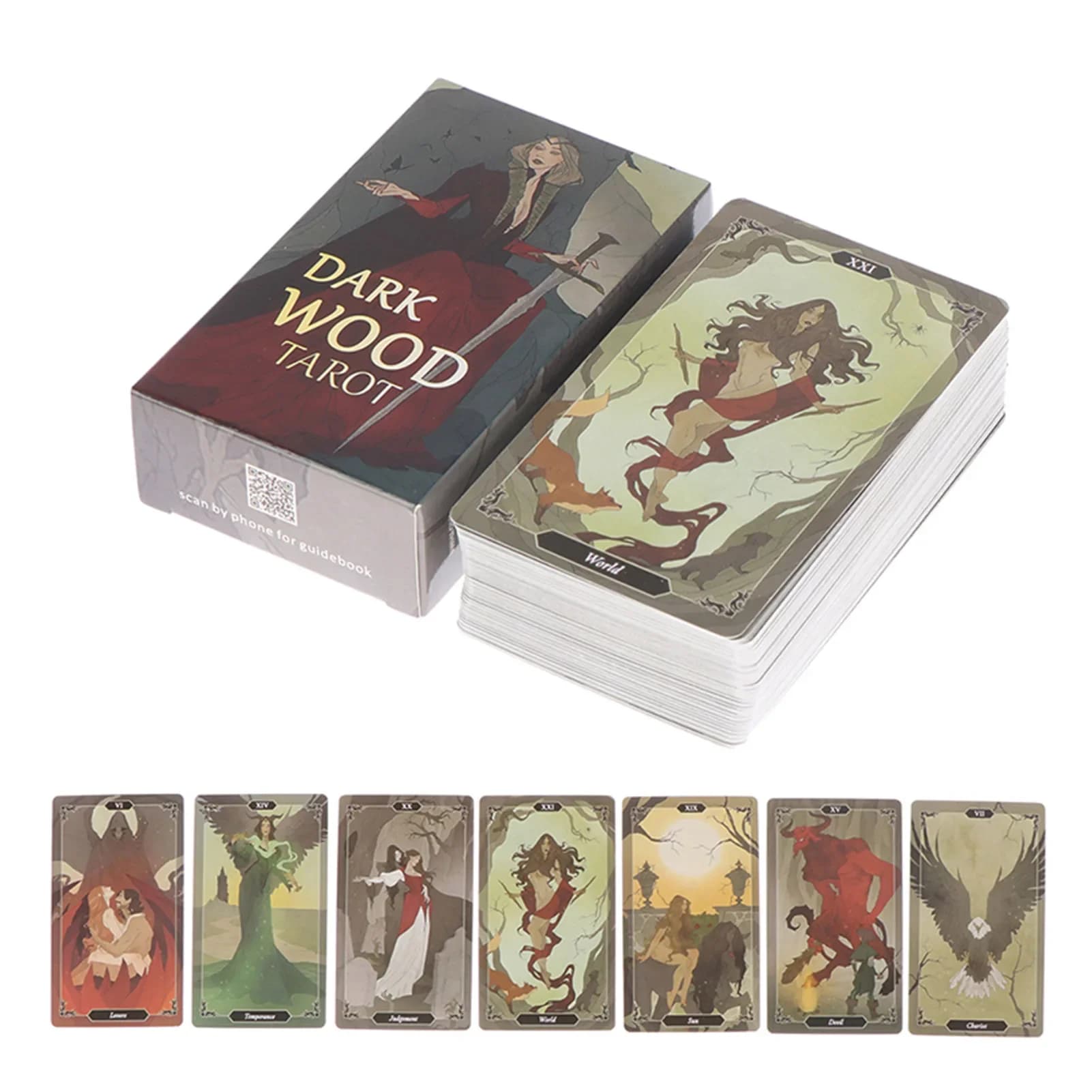 1 pz carta dei tarocchi in legno scuro predizione della fortuna divinazione carte oracolo tavolo per il tempo libero gioco da tavolo intrattenimento carte oracolo