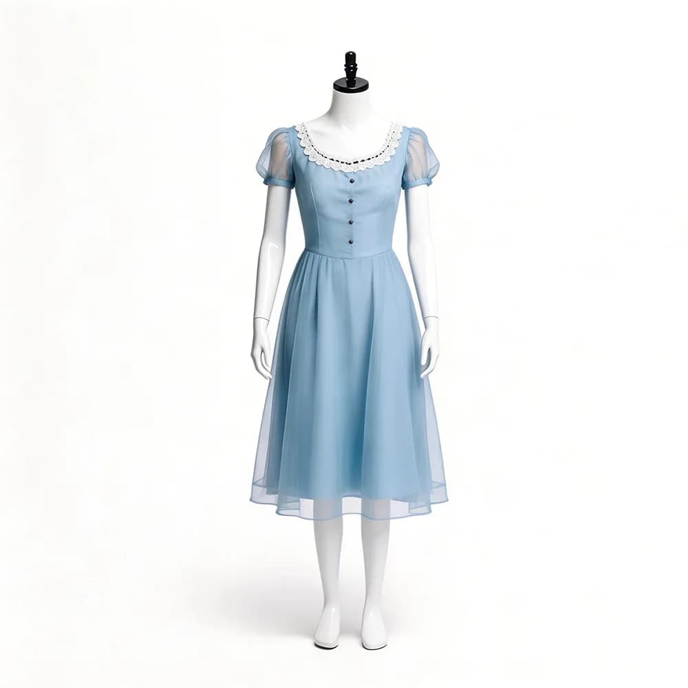 Wonderland Dream Alice Blue Dress Halloween Cosplay Costume Full Set Character Roleplay Outfit Party Suit Women Clothes Wear Set