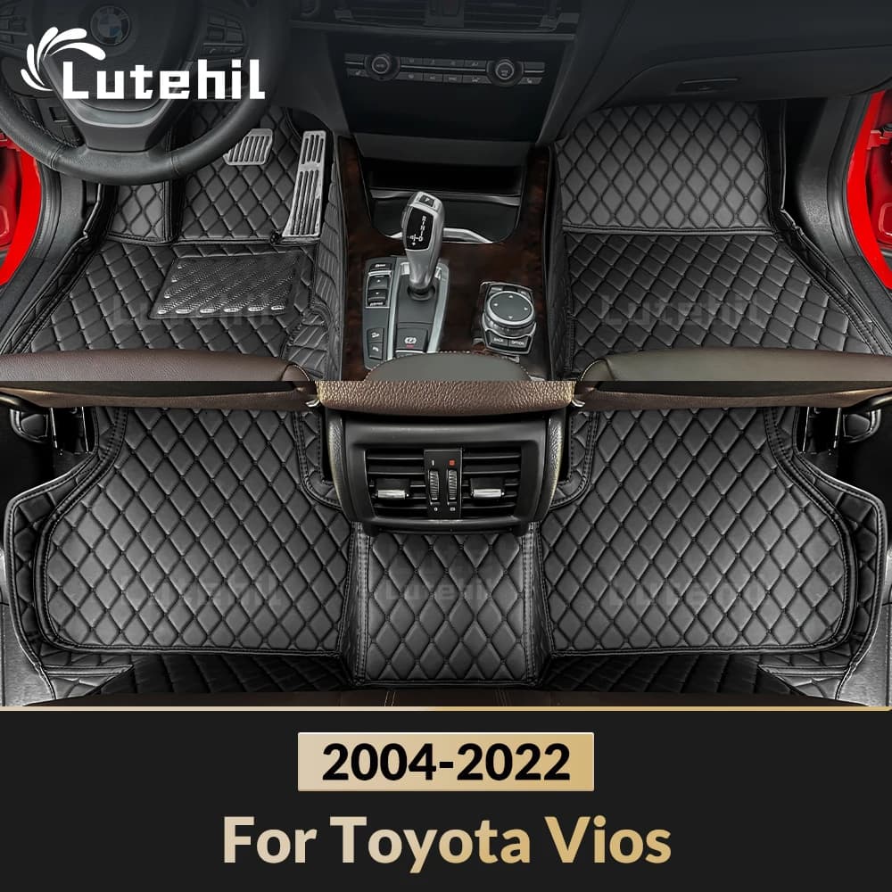 Per Toyota Vios 2004-2022 Tappetino per auto personalizzato Automobile Tappeto Copertura Accessori interni Protettivo 2021 2020 2019 2018 2017