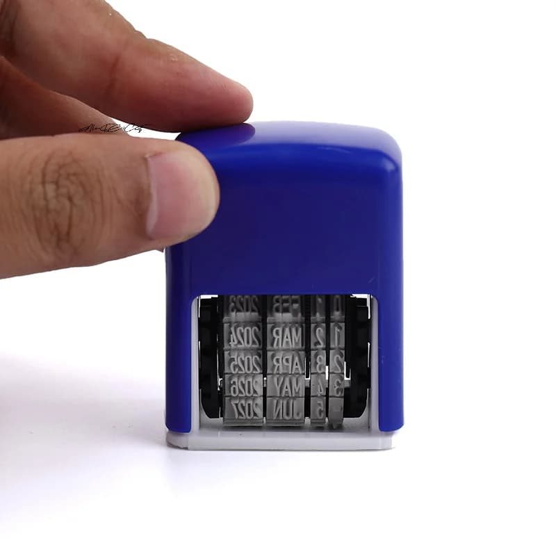 Mini DIY Handle Self-Inking Date Stamp Set for Office School Supplies - Account Stamping Mud Embossing Tool
