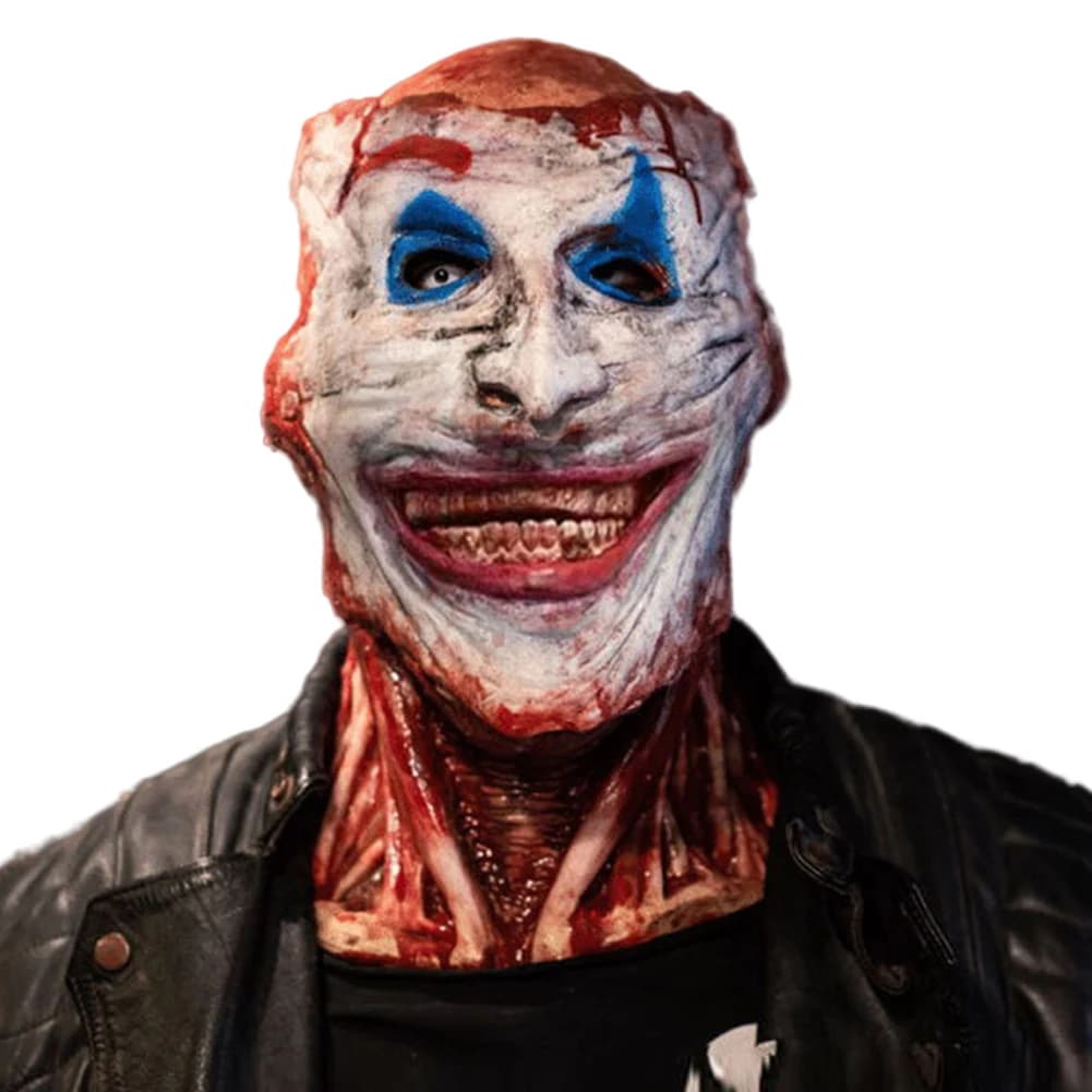 Halloween Thriller Joker Doppia Rip Maschera Sanguinante Spaventoso Scheletro Maschera In Lattice Spaventoso Cosplay Maschera Del Partito Mascara 2024 NUOVO