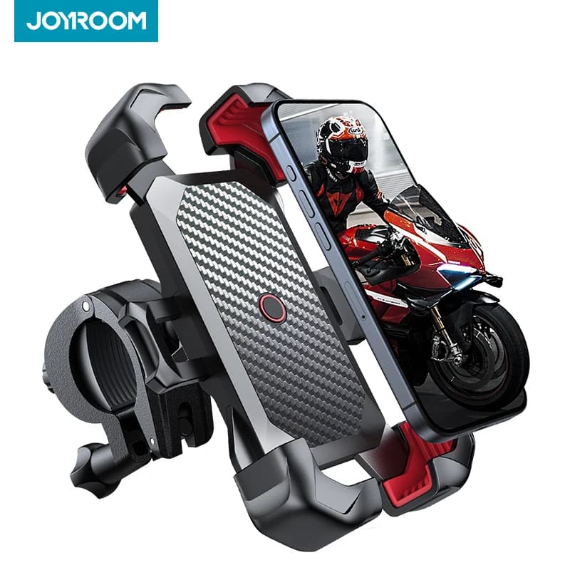 Supporto per telefono per bici Joyroom 360 ° Visualizza il supporto universale per telefono da bicicletta per supporto per telefono cellulare da 4,7-7 pollici, staffa antiurto, clip GPS