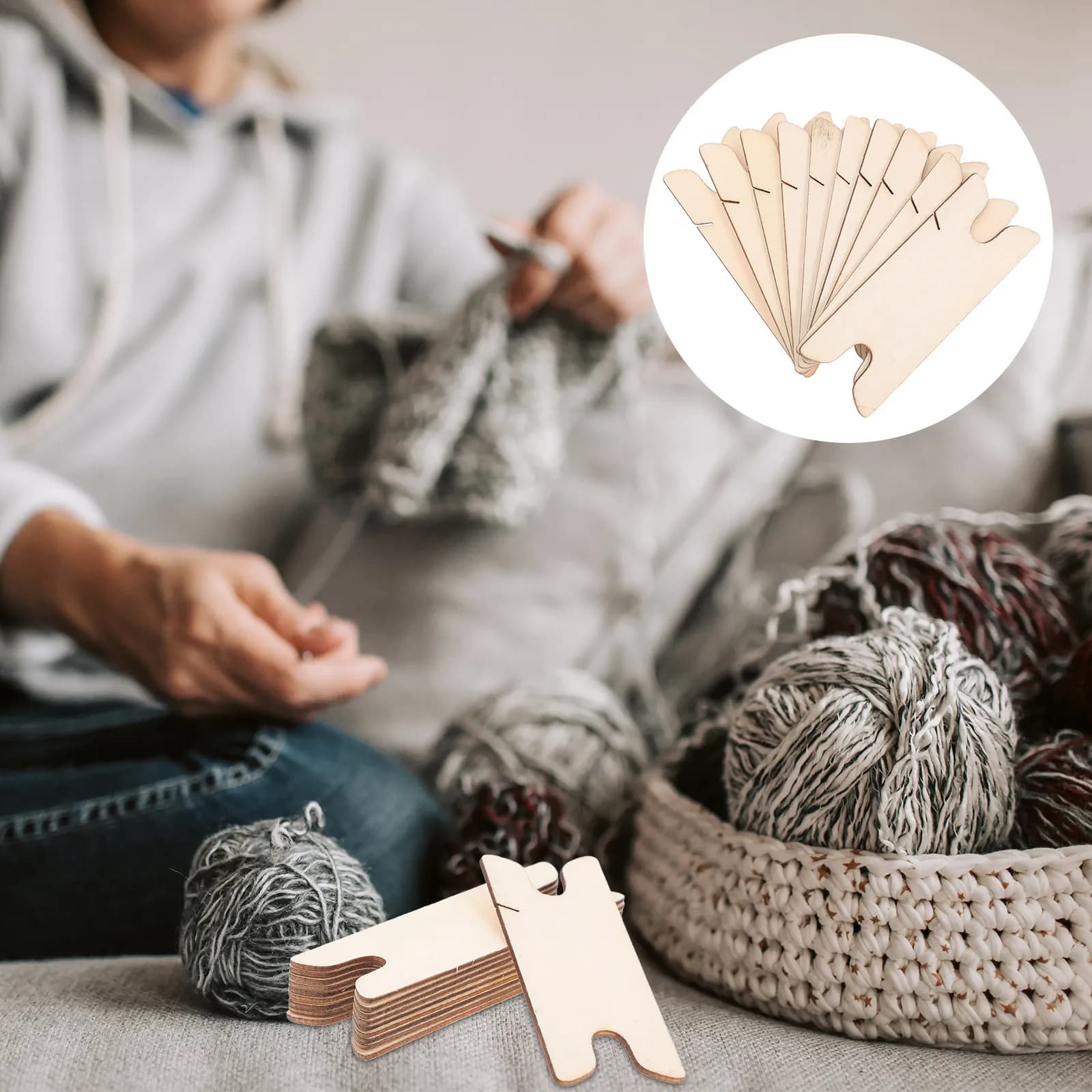 10Pcs Weaving Shuttle Sticks Wood Weaving Loom Kit for Scarf Tapestry Belt Handmade DIY Craft Tools Accessories