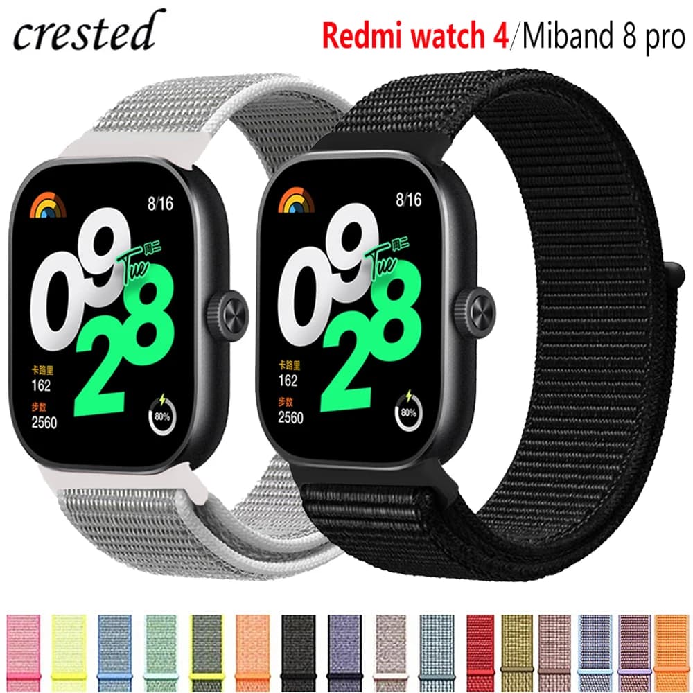 Anello in nylon per Xiaomi Redmi Watch 4 Accessori cinturino Sport originali Correa traspirante Bracciale di ricambio mi band 8 pro Band