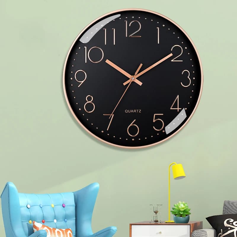 Orologio da parete muto da 8 pollici Orologio da parete digitale semplice Decorazioni per la casa Orologio digitale cubico Orologio da parete al quarzo