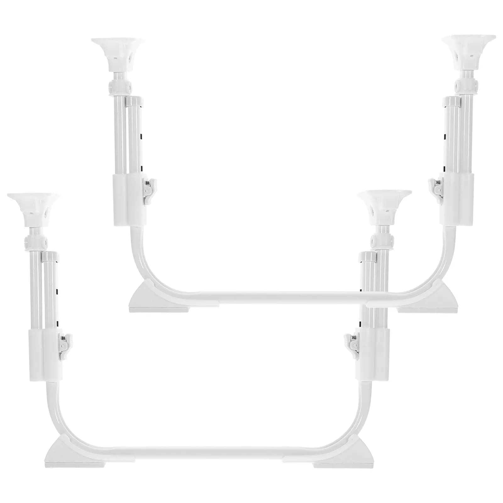 Set di 1 Gamba per Scrivania a U in ABS Rigido e Metallo, Pieghevole, Autobloccante, Antiscivolo, Altezza Regolabile per Letto, Scrivania, Divano, Tavolo, Supporto per Laptop, Fai-da-Te