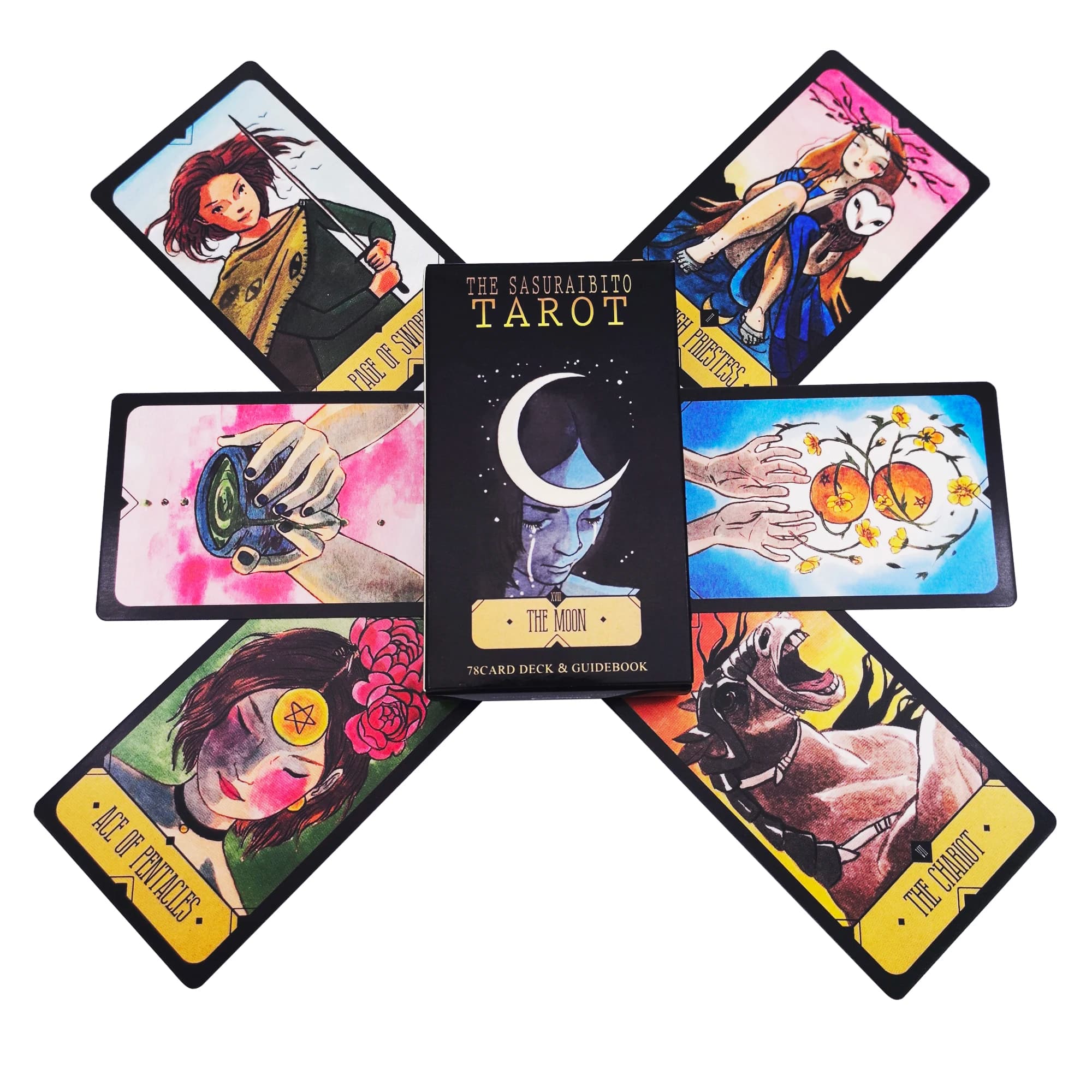 Le carte dei tarocchi Sasuraibito Un mazzo da 78 Oracle English Visions Divination Edition Borad Playing Games regalo