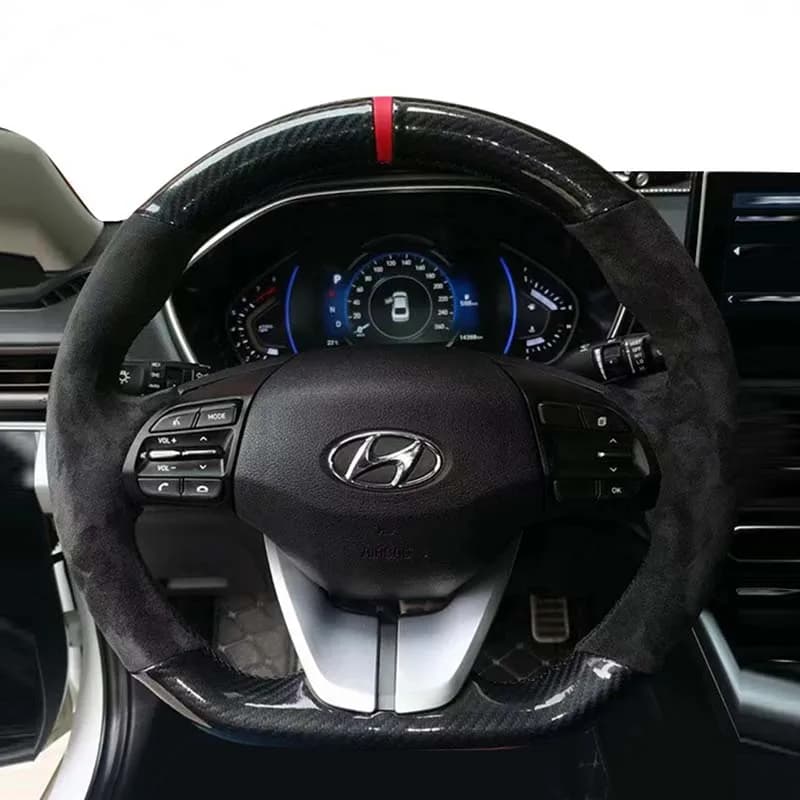 Black Hand Sewn Carbon Fiber Car Cover for Hyundai Elantra 4 2019 2018 2017 Ioniq 2017-2019