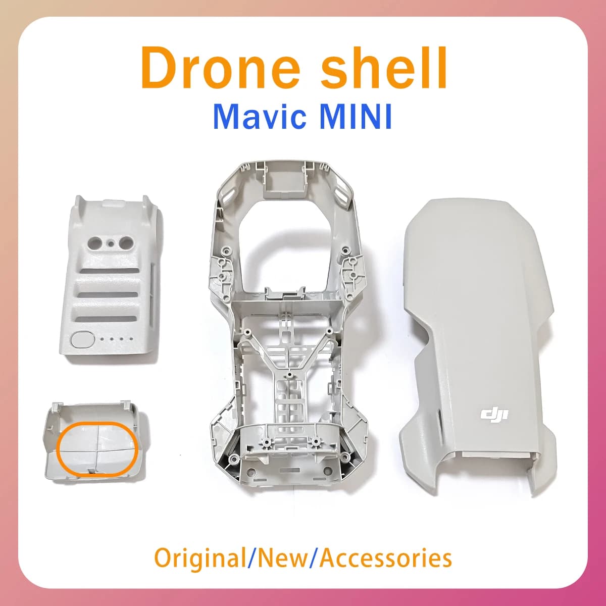 Gusci inferiori centrali superiori MINI1 nuovi di zecca originali, telaio, copri vano batteria, ricambio per riparazione drone, per DJI Mavic Mini 1