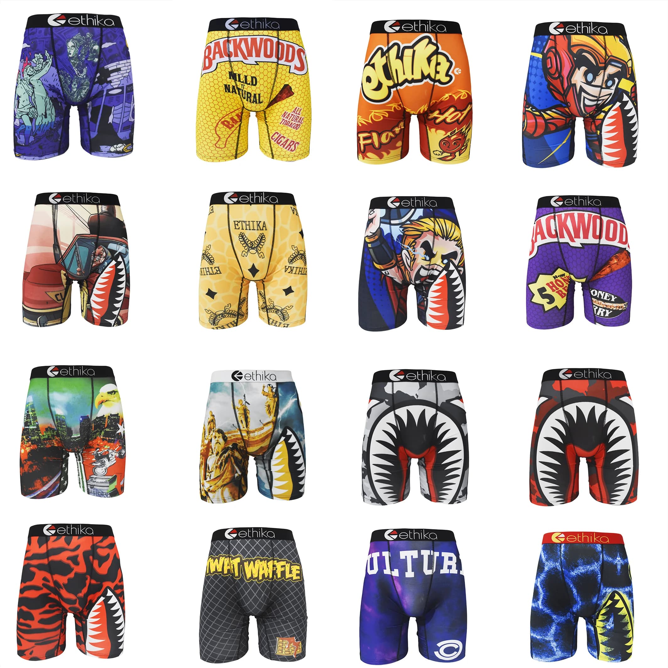 Boxer da uomo in poliestere elastico traspirante antibatterico intimo S-XXXL 1 pezzo design U-convesso comfort a vita media per uomo
