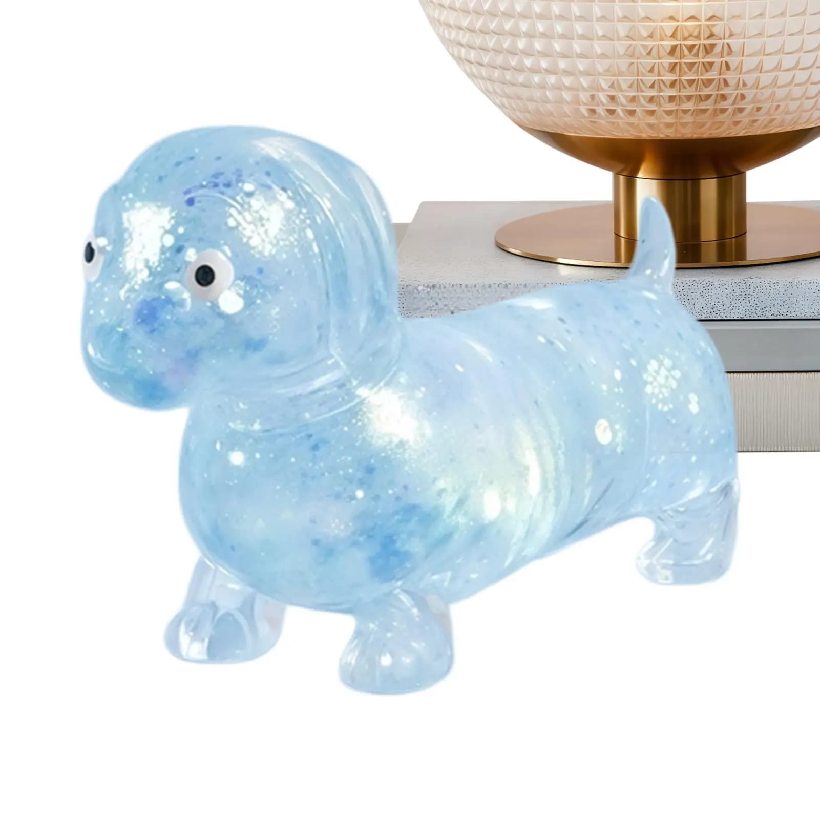 Giocattolo Antistress Bassotto con Glitter Scintillanti, Giocattolo Sensoriale a Forma di Cane da Spremere, Divertente Giocattolo Decompressivo per Bambini, Adolescenti, Giovani Adulti e Lavoratori d'Ufficio